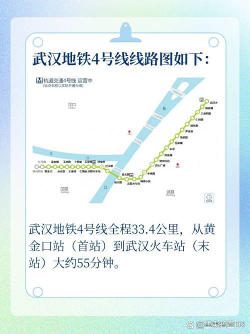 武漢地鐵四號(hào)線最新線路圖解析